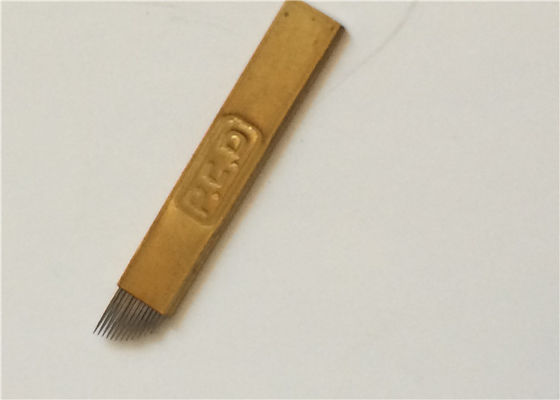 중국 황금 PCD 문신 Microblading 바늘 0.5mm 두껍게 영원한 메이크업 장비 협력 업체