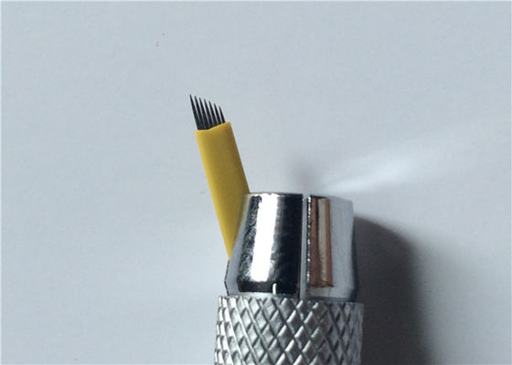 중국 메이크업 문신 Microblading 영원한 바늘, 0.25mm 7개의 핀 문신 잎 협력 업체