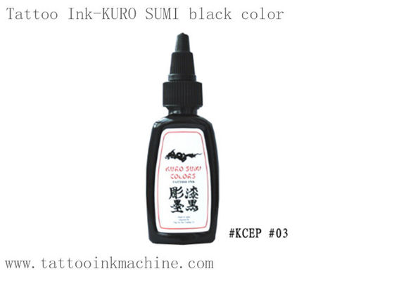 중국 문신 신체를 위한 1OZ 사실인 흑색 컬러 영원한 귀영 나팔 잉크 OEM 쿠로 수미 협력 업체