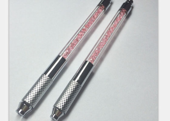 중국 수정 핑크색 설명서 영구적 눈썹 펜은 잠금핀 장치로 두드립니다 협력 업체