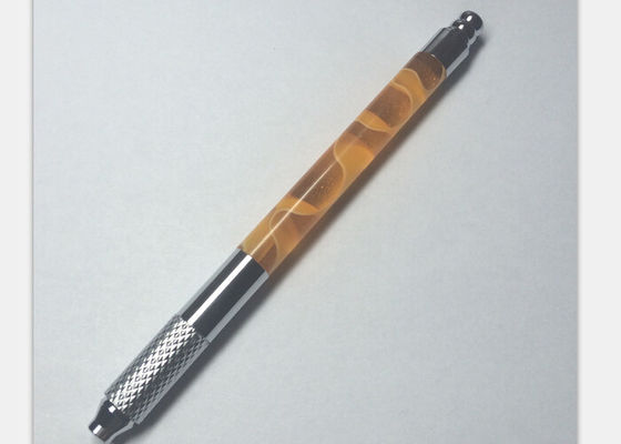중국 화려한 크리스탈 110MM 손으로 만드는 문신 눈썹 펜, 전문적 문신 설명서 펜 협력 업체