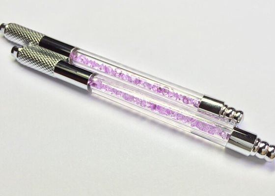 중국 자주색 수정같은 수동 귀영나팔 펜, Disposale 잎 영원한 메이크업 귀영나팔 설명서 펜 협력 업체