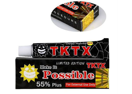 중국 55% 블랙 Tktx 국소 마취 크림 레이저 문신 제거 크림 10g 협력 업체