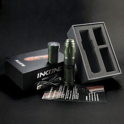 스테인레스 스틸 1800mAh NARW 무선 문신 기계 1-OLED 디스플레이 터치 스크린 배터리 회전 문신 총 RCA 전력으로 문신 펜 협력 업체