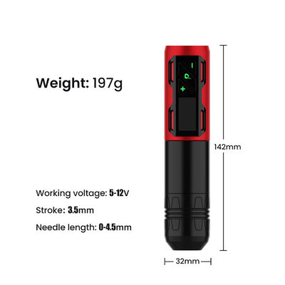 디지털 회전식 배터리 코어리스 문신 총 문신 펜 1800 Mah 무선 문신 기계 협력 업체