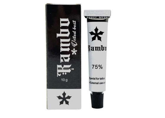 10g RAMBO 통증 없는 영구 메이크업 토피컬 문신 마비 크림