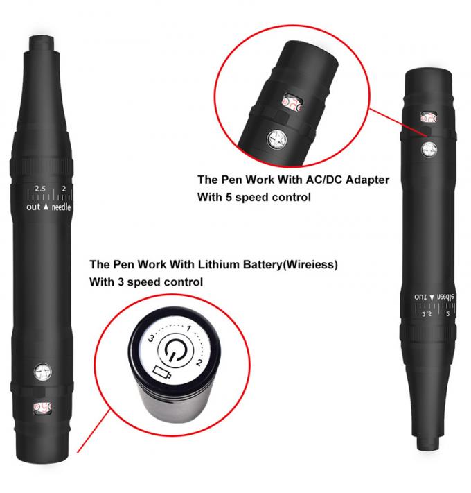 0-3.5mm 바늘 튀김과 무선 디자인으로 전문 배터리 눈꺼풀 문신 기계 3