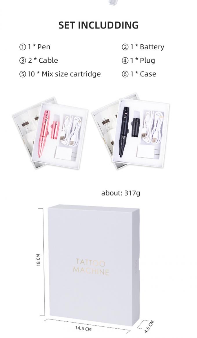 0-3.5mm 바늘 튀김과 무선 디자인으로 전문 배터리 눈꺼풀 문신 기계 8