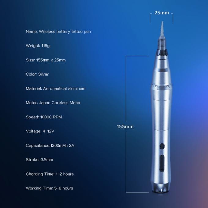 무선 피부 촬영 기계 SPMU 무선 눈?? 영구 메이크업 유니버설 카트리지 마이크로 블레이딩 기계 문신 펜 2