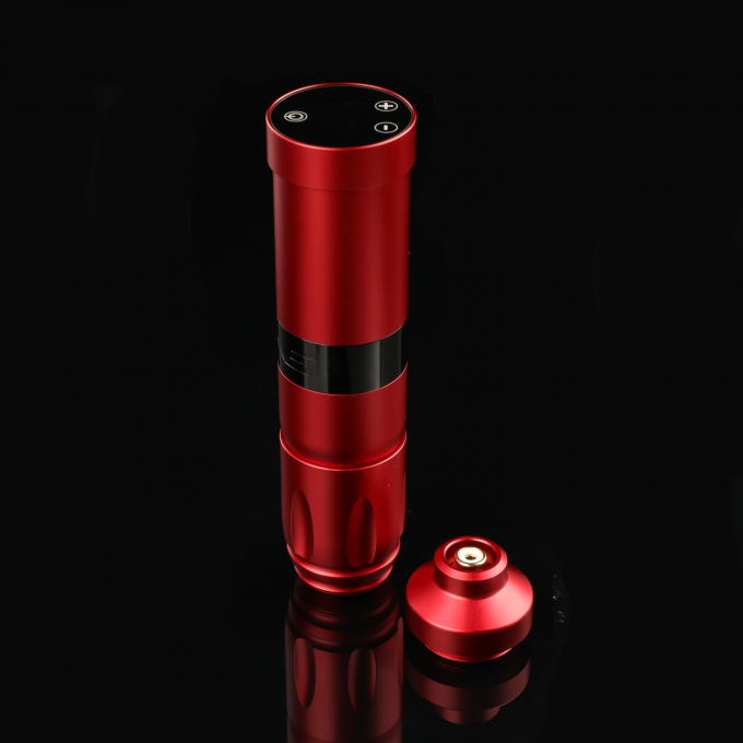 스테인레스 스틸 1800mAh NARW 무선 문신 기계 1-OLED 디스플레이 터치 스크린 배터리 회전 문신 총 RCA 전력으로 문신 펜 6