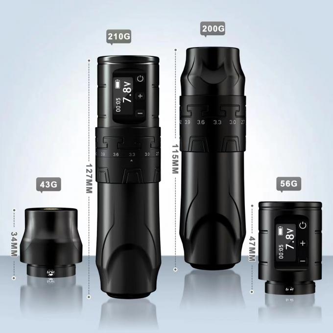 1500mAh 무선 문신 총 INKONE SABER 무심각 문신 머신 펜 강력 모터 장거리 4.2mm 항공기 알루미늄 10