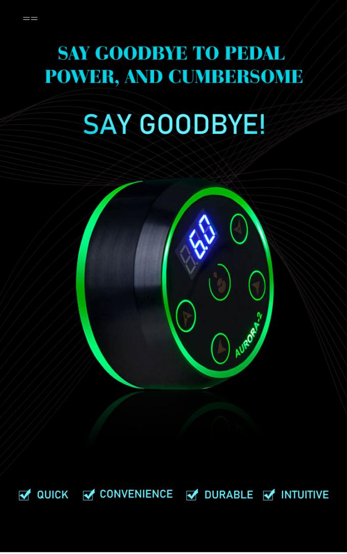 업그레이드 디지털 LCD 디스플레이 터치 스크린 미니 오로라 II 문신 전원 공급 388g 문신 기계에 대한 패키지 무게 0