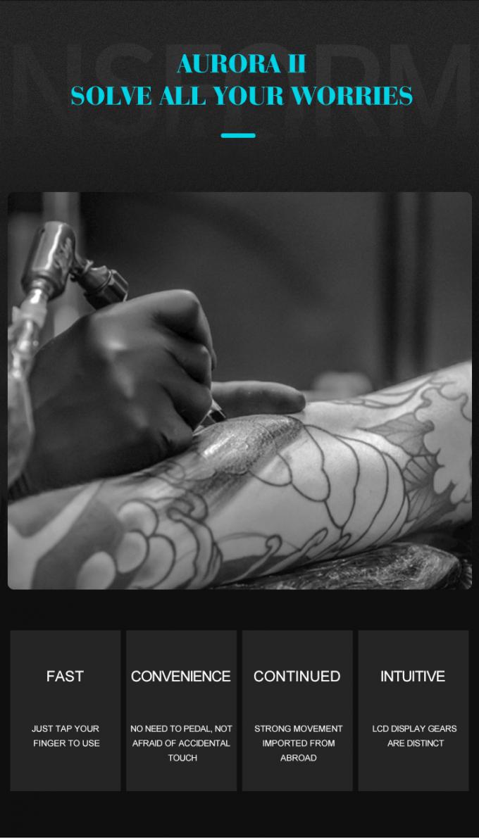 업그레이드 디지털 LCD 디스플레이 터치 스크린 미니 오로라 II 문신 전원 공급 388g 문신 기계에 대한 패키지 무게 3