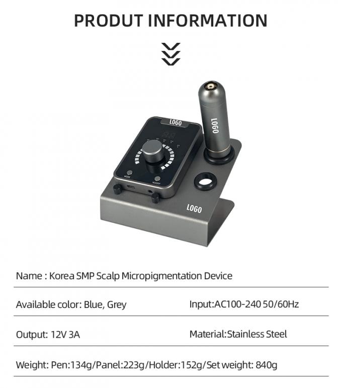 전기 총형 SMP 머리의 미세 색소화 장치 영구 화장과 스위스 모터 문신 기계 검은 파란색 2