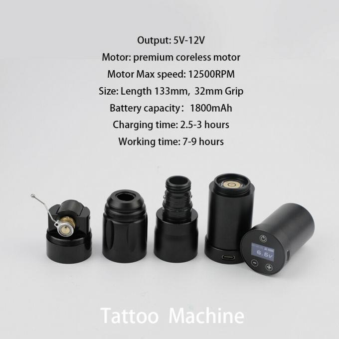 INKONE NARW 브랜드 디지털 LCD 터치 스크린 디스플레이 1800mAh 배터리 문신 펜 마이크로 색소화 기계 무선 문신 기계 2
