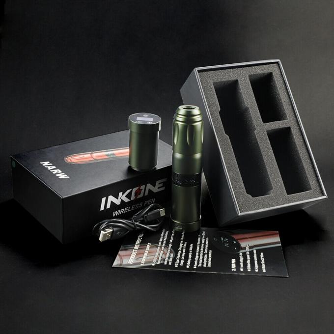 INKONE NARW 브랜드 디지털 LCD 터치 스크린 디스플레이 1800mAh 배터리 문신 펜 마이크로 색소화 기계 무선 문신 기계 18