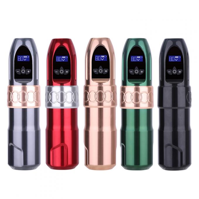 디지털 회전식 배터리 코어리스 문신 총 문신 펜 1800 Mah 무선 문신 기계 0