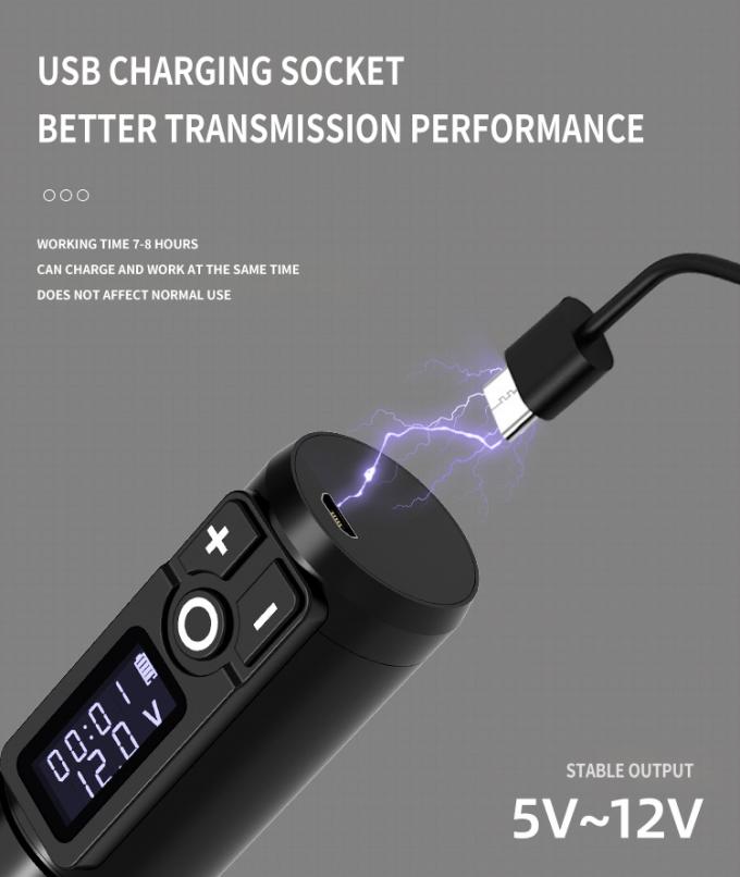 Ambition Soldier Digital Display Electric Tattoo Gun Wireless Machine Rotary Tattoo Pen Machine for Tattoo Artist 16