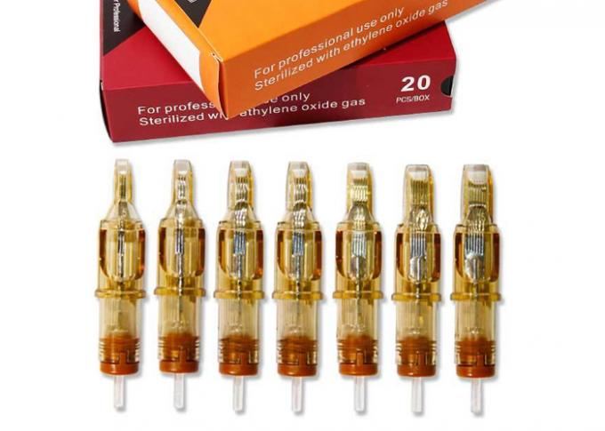 20pcs/box 노란색 카트리지 문신 눈?? 영구 화장 바늘 0