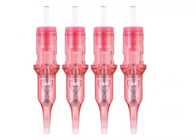 20pcs/box 핑크 카트리지 영구 메이크업 문신 바늘 0